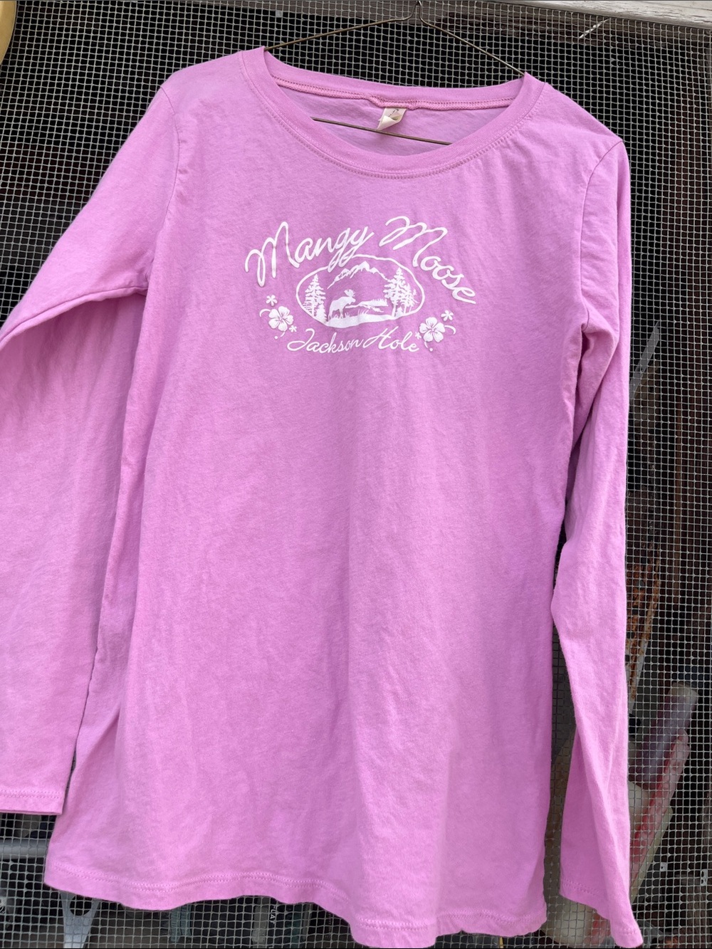 Long sleeve tshirt ladies fit. Size XL. Mangy Moose Jackson Hole Wyoming